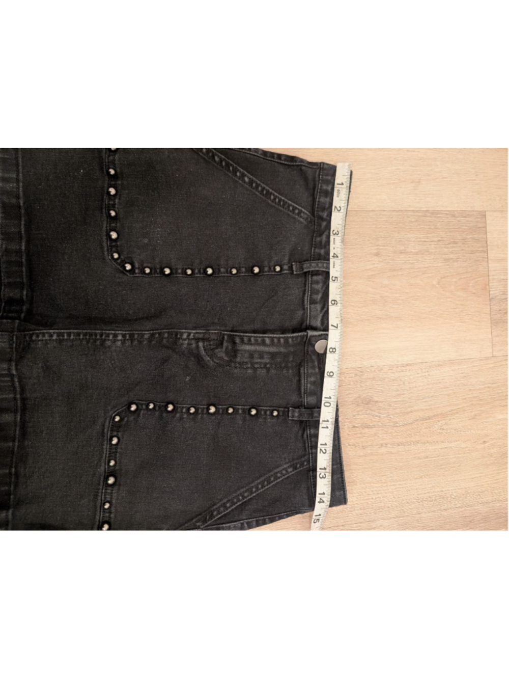Women's Revolve Superdown Mona Studded Mini Skirt in Black Wash Med Steampunk - Picture 8 of 9